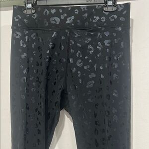 Brand New Terez plus size 1x Black Leopard Print Leggings pants plus size 1X